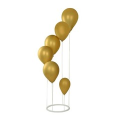 2 WHITE Spiral Plastic Balloon Tower Stand Kit Sturdy Round Base Centerpieces