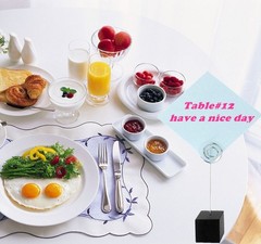 10pcs Music Shape Table Number Holder Name Place Card Memo Clip Balck