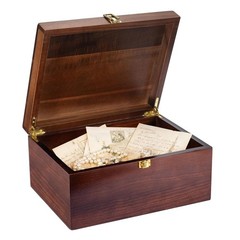 Larger Wooden Memory Wedding Keepsake Boxes With Hinged Lids – Decorative Sto…