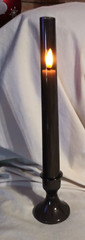 Kakoya Flameless Smoky 6 pack Taper Candles w/2 remote and stands 9 1/2″ Tall