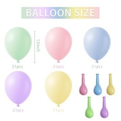 Pastel Balloons Latex Pastel Birthday Decorations 12 inch Macarons-multicolor