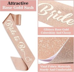 White Rose Gold Bridal Shower Party Set Bachelorette