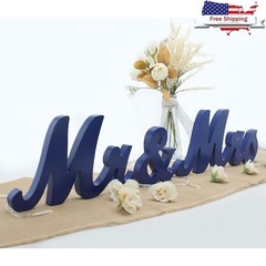 Mr Mrs Wedding Table Sign Rustic Decoration Eco-Friendly Wedding Decor New