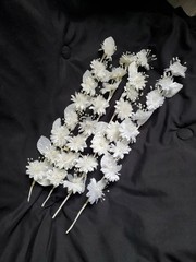 Wedding Floral Bundle Of 32 Pieces/white/Ivory/Iridescent/Picks/Stems/Flower/Lot