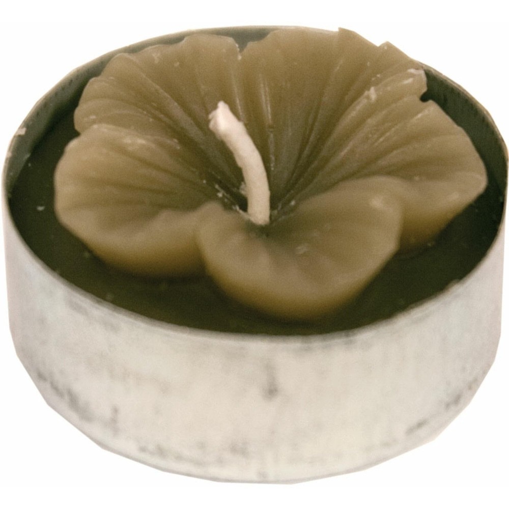 Pavilion – Up Words – Flower Tea Light Candles, Set of 6, Taupe