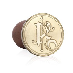 Mceal Wax Seal Stamp, Brass Seal with Wooden Handle, Victorian Letter A