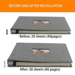 Photo Album Refill Pages for Self Adhesive Scrapbook 11×10.6 20 Pages
