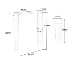 Pergola Garden Patio Archway Plants Trellis Arch Wedding Metal Backdrop Stand