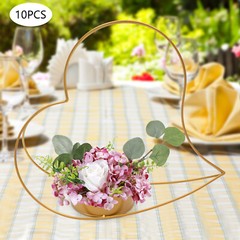 10 Pcs Gold Metal Geometric Centerpiece Elegant Wedding Centerpieces for Tables