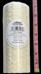Ivory Floral Lace TULLE Fabric 6”x 10 Yd Roll Wedding Craft Decor Many Available