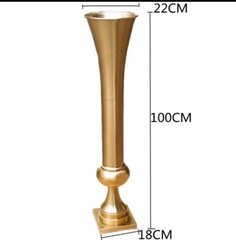 2pc Tall Gold trumpet vase for Wedding centerpiece table Wedding decor stand