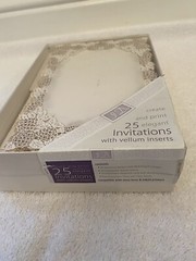 25 Formal Wedding Invitation Kit DIY Ivory Vellum Lace PRINTABLE Reply Envelopes