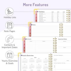 2026 Planner, Calendar Planner Weekly and Monthly, January 8.5″ x 11″ Purple