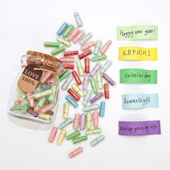 KBFUSHI Capsule Letters Message in a Bottle – 1.5 Ounces, Mixed Color 45pcs