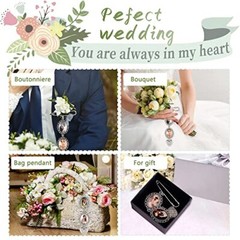 Bylion 2 Sets Wedding Bouquet Photo Charms Bouquet Charm for Gift Double Lacy