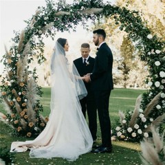 Circle Wedding Arch Moon Gate Flower Balloons Frame Free Standing Party Backdrop