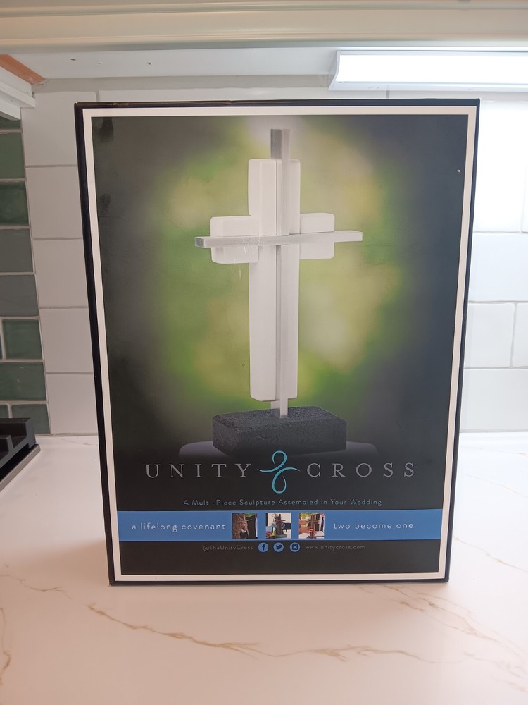 True White Unity Cross Wedding Cross Centerpiece Christian Newly Weds.