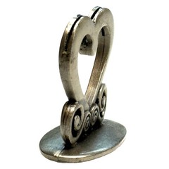 Heart Shaped Aged Pewter Finish Place Card Holders Vintage Romantic Table Decor