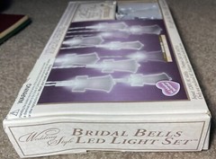WEDDING STYLE BRIDAL BELLS LED LIGHT SET 10 LIGHTS W AC ADAPTER MARRIAGE DECOR