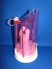 New Vintage Wilton «Reflection» Wedding CakeTop, white porcelain, pink 117-305R