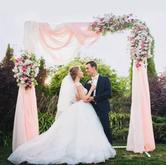 Square Wedding Arch hanging Flower White Metal Stand for Wedding Ceremony party