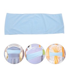 20Pcs Reusable Elastic Chair Sashes Bands for Party Sky Blue Universal Fit