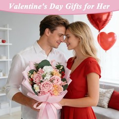 HOTKBO Flowers for Delivery,Preserved Bouquets – 4 Pink Rose,