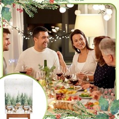 6 Pcs Christmas Chair Covers Snowman Reindeer Xmas Dining Room Chair Covers
