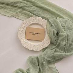 Sage Green Table Runner Cheesecloth 120 Inch 10 Ft Rustic Boho Cheese Cloth