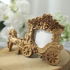 Gold 7″ Horse Carriage PICTURE FRAME Party Wedding Favors Events Decorations