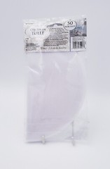 TULLE CIRCLES 9″ White 50 Pieces Wedding Baby Bridal Shower Favor Amscan New