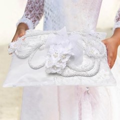 Nuestra Boda Wedding Kneeling Pillows Cover Set of 2, 16 x 16 Inch Embroidered