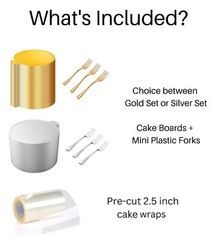 DIY Mini Cake Favor Set Clear Cake Wrap w/Mini Forks for Dessert Display Weddin