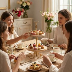 Double-Level Dessert Stand Decorative Dessert Stand Featuring Wooden Shelves