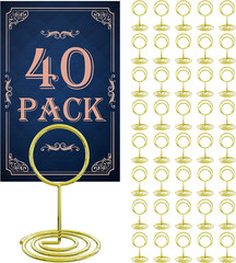 40PCS Table Number Holders, Place Cards Holder, Mini Food Labels Menu Holder, Ph