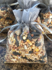 75 Silver Birdseed Bags, Organic Wedding Toss , All Natural, Eco-friendly