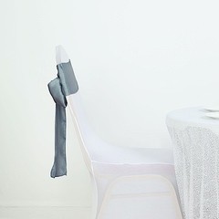 10 Dusty Blue Satin CHAIR SASHES Ties Bows Wedding Party Reception Decorations