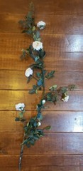 Designer Trellis Ivory/Pale Pink Rose Floral Greenery Garland Wedding Decor 5 Ft