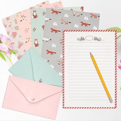 KSIWRE 54 PCS Stationery Set with Envelopes,36 Writing Paper+18 Multicolor
