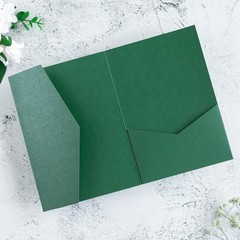 FEIYI 20 PCS Emerald Green Tri-fold Laser 5.12 x 7.1 inches,