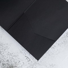 FEIYI 20 PCS Black Tri-fold Laser Cut Wedding 5.12 x 7.1 inches,