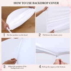 Milk Silk Spandex Archway Backdrop with Zipper Wrinkle Free Wedding Event Cover