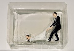 Accoutrements Reluctant Bride Wedding Cake Topper Ball and Chain Funny Vintage