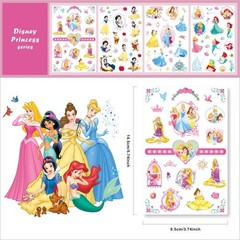 Princess Tattoos Kids, 40 Sheets Cartoon Tattoos Party Favor Set for Girls Bo…