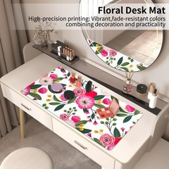 Bloss Pink Floral Desks Mat,Clearance Overstock Limited Stock Discontinued Si…