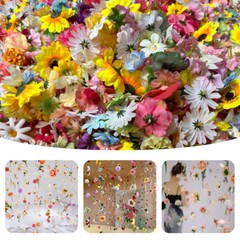 20pcs Simulated Flower Wedding Curtain String Scene Decor Props Accessories DIY