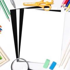 Whaline 30 Sheets 8.5 x 11 Inch Black White Card x 11 inches,