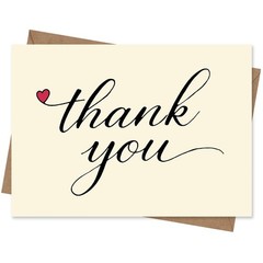 Cheerin 20 Pack White Thank You Cards With Envelopes Set – Elegant Thank You …