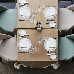 50pcs Gold and White Marble Round Paper Placemats, 13″ Disposable Charger