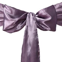 10 Amethyst Satin CHAIR SASHES Ties Bows Wedding Ceremony Reception Decorations